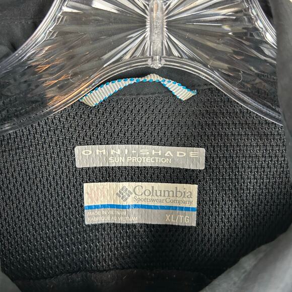 Columbia Womens Omni Shade Button Front Shirt Size XL Black Short Sleeve Vented - Picture 3 of 6